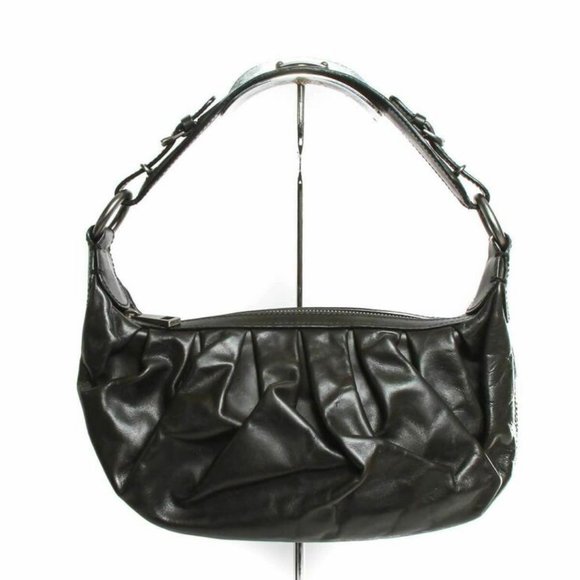 Bally black firm leather shoulder bag purse - Picture 1 of 6